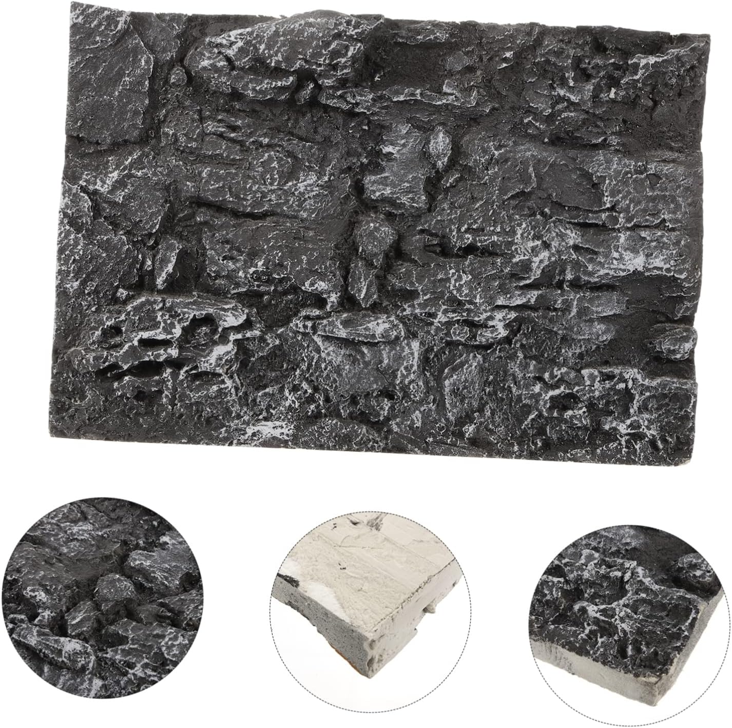 10pcs Aquarium Background for Reptile Habitat Decoration Realistic Textured Terrarium Background Board Lightweight Design for Snakes Lizards Tortoises for Tank Decor