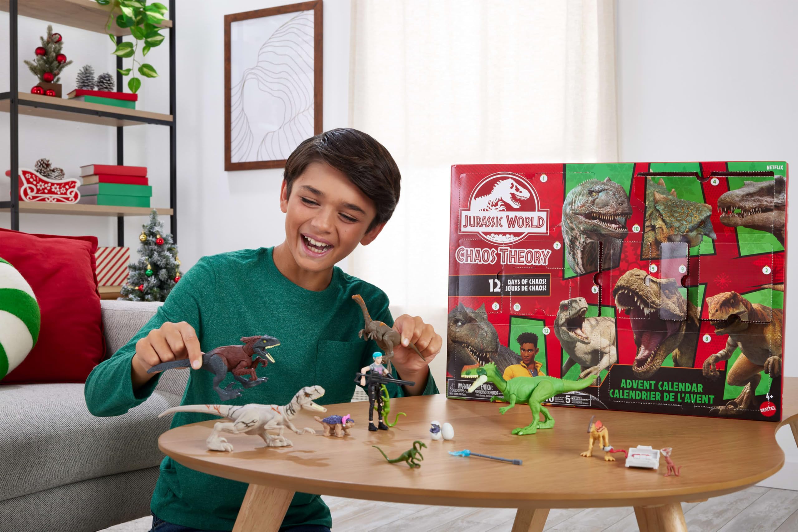 Mattel Jurassic World Chaos Theory Exclusive Advent Calendar with 12 Doors, 12 Days of Surprises - Image 2