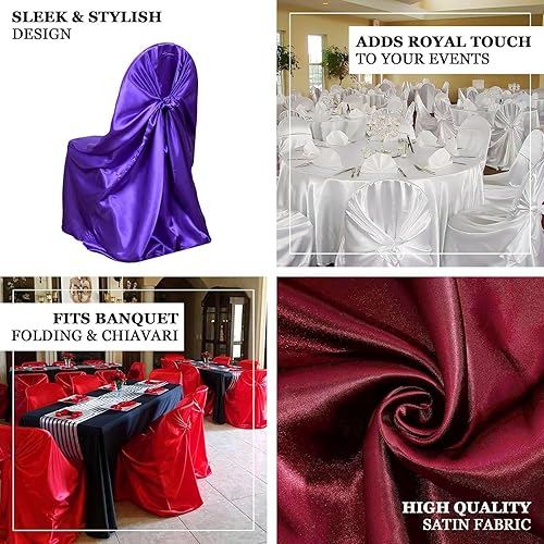Miniatura 2 de Efavormart - 20 fundas universales de satén para sillas