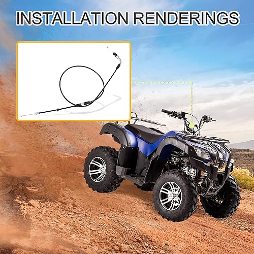 Miniatura 6 de GOOFIT Reemplazo del cable del acelerador de 40.16 pulgadas para scooter de motor GY6 de 150 cc ATV