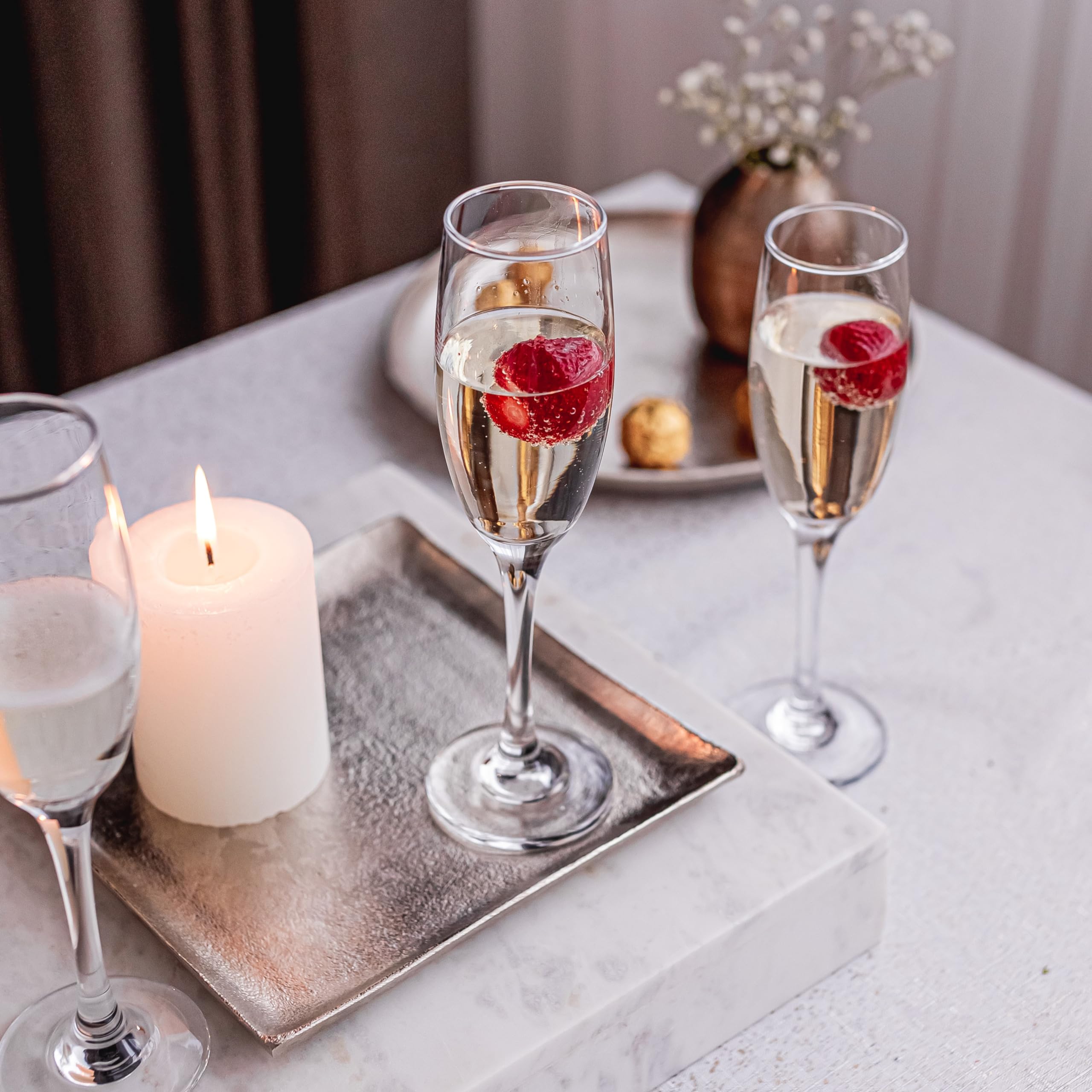 Amazon.com | PROLISOK Dailyware Champagne Glasses Set of 6  Elegant  Champagne Flutes for Wedding, Anniversary, Birthday, Party & other  Celebrations  6.25 fl oz / 185 ml: Mixed Drinkware Sets