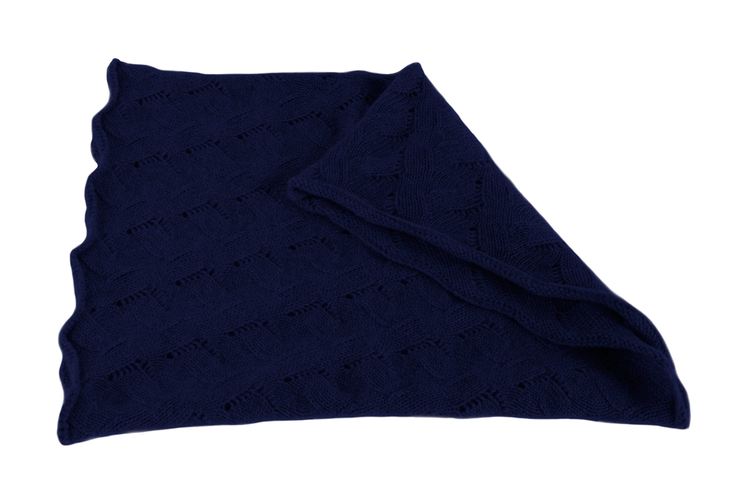 Love Cashmere Sciarpa Tubolare da Donna in 100% Cashmere (Women's Cashmere Snood Scarf) - Blu Scuro - Realizzato a mano ad in Scozia