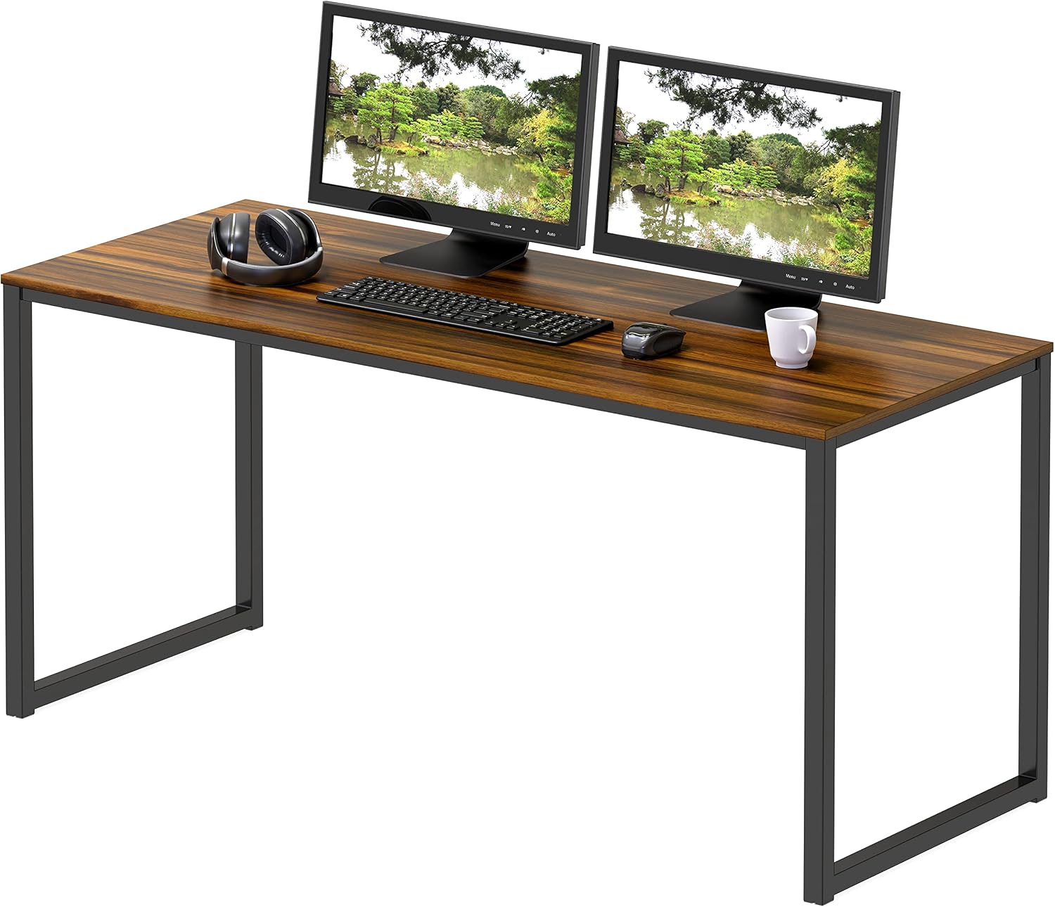 SHW Mission 48-Inch Home Office Computer Desk, Walnut