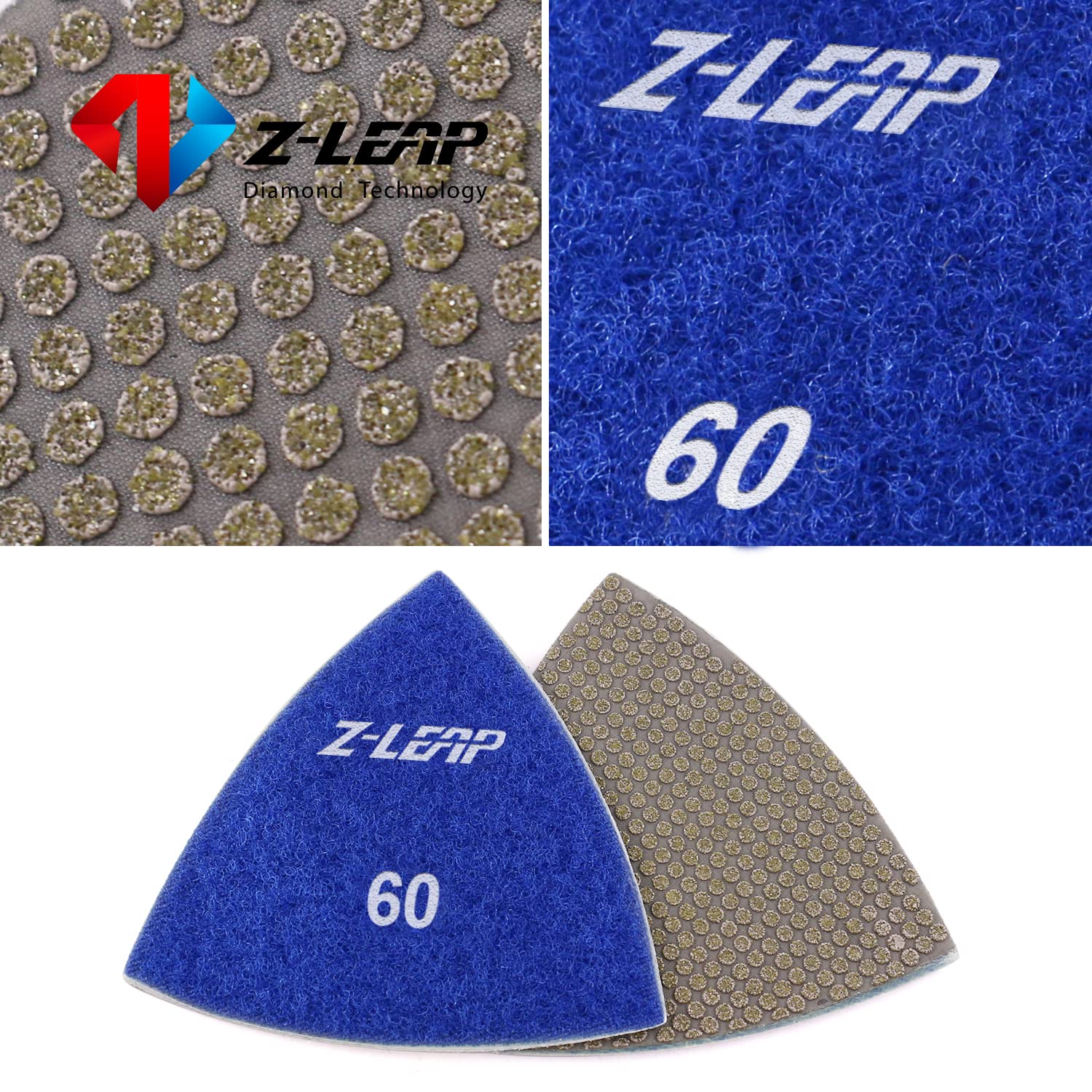 Amazon.co.jp: Z-LEAP ダイヤモンド三角研磨パッド 振動ツール用