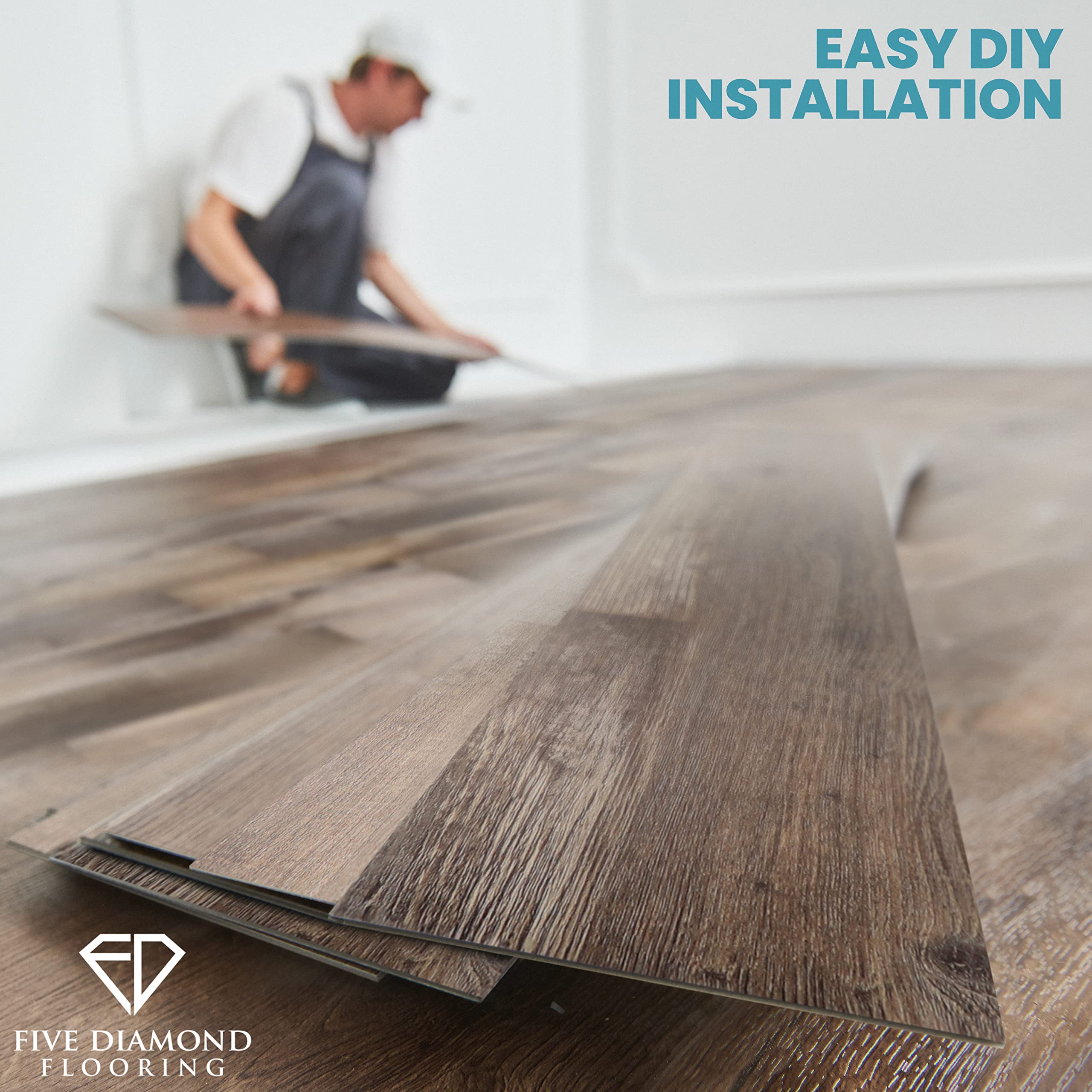 Gorilla Grips Floor Planks, Peel and Stick Floor Tile Wood Plank Visual