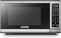 BLACK+DECKER EM720CB7 0.7 Cu Ft 700W Countertop Microwave Oven - Stainless Steel, Child Lock, One-Touch Cooking