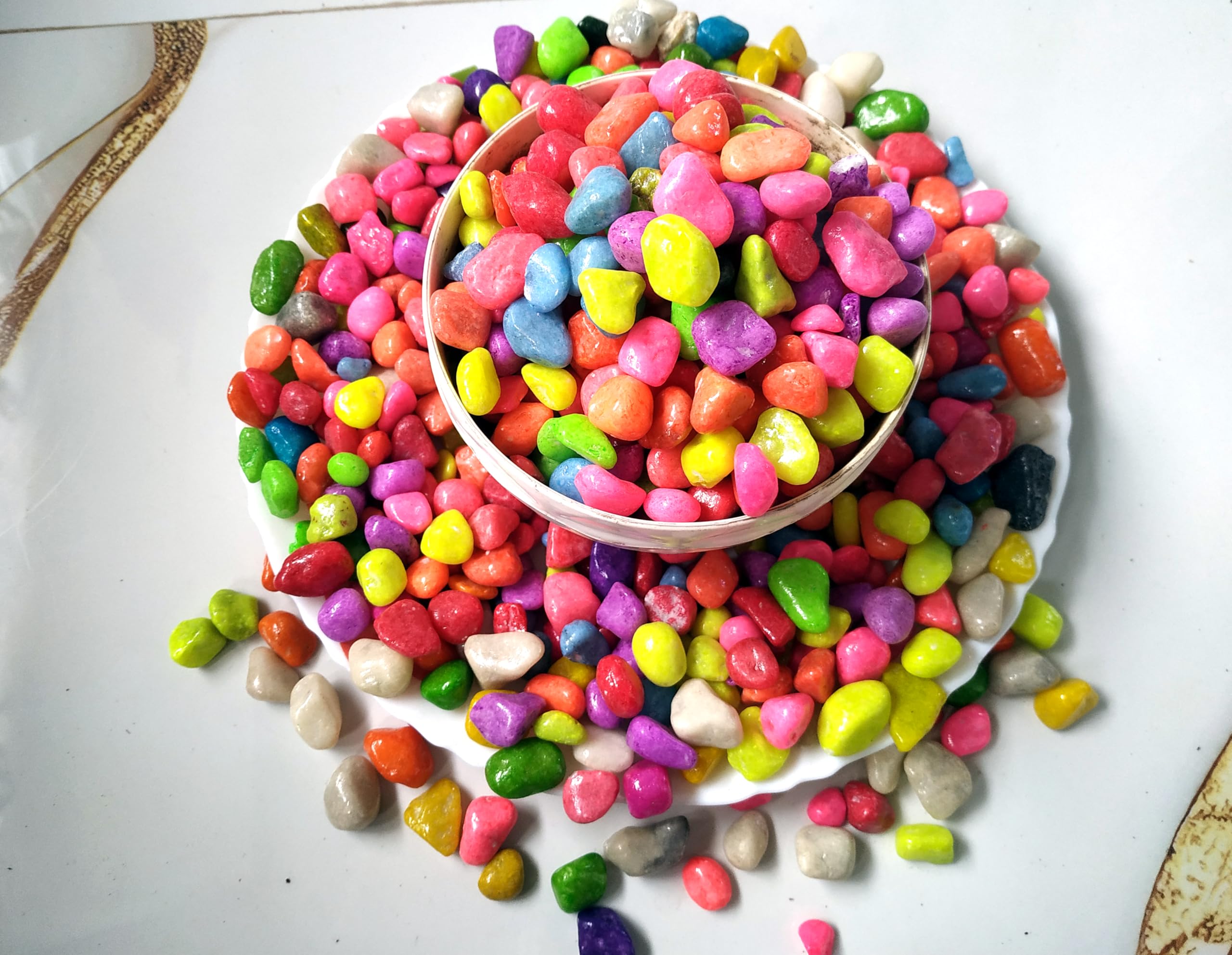 Decorative Multicolor Stones for Aquarium, Fish Tank, Garden & Outdoor Decoration – Natural Pebbles for Home, Plants & Art Crafts (250g Pack)-picture-29