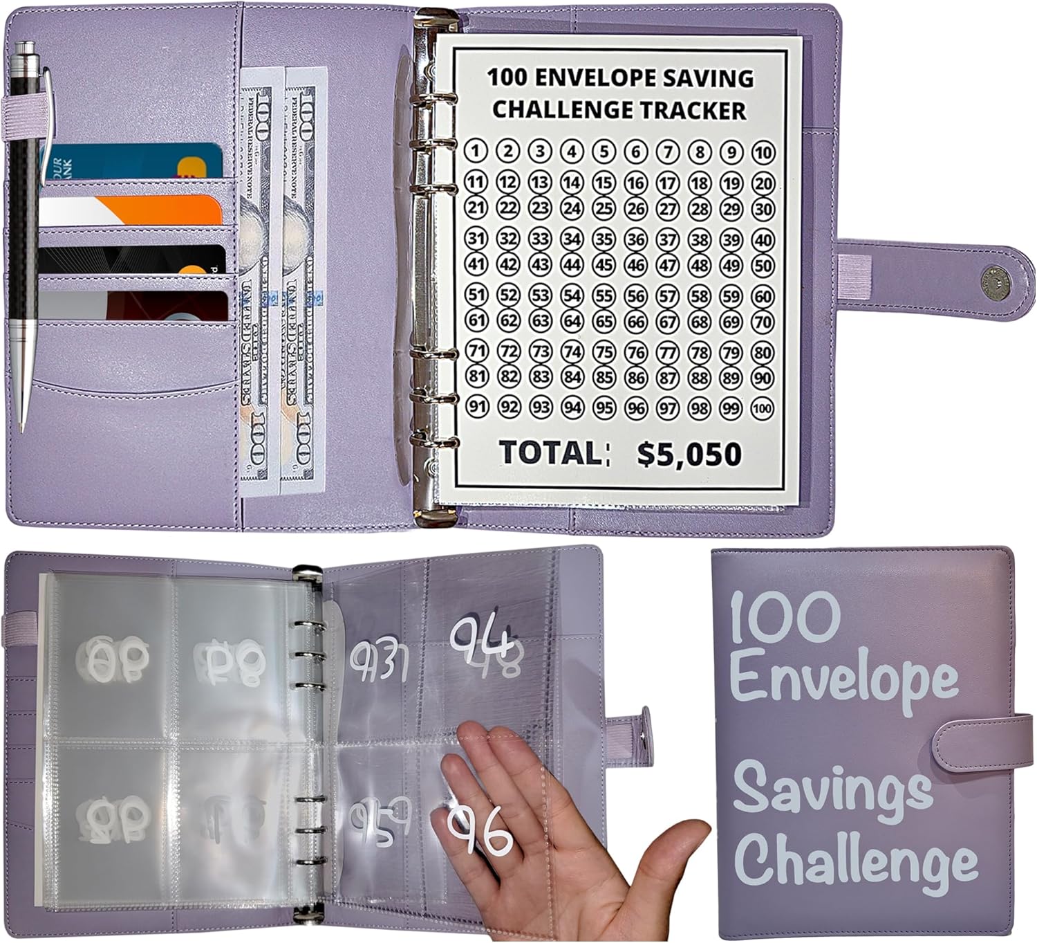 100 Envelopes Money Saving Challenge with Buckle