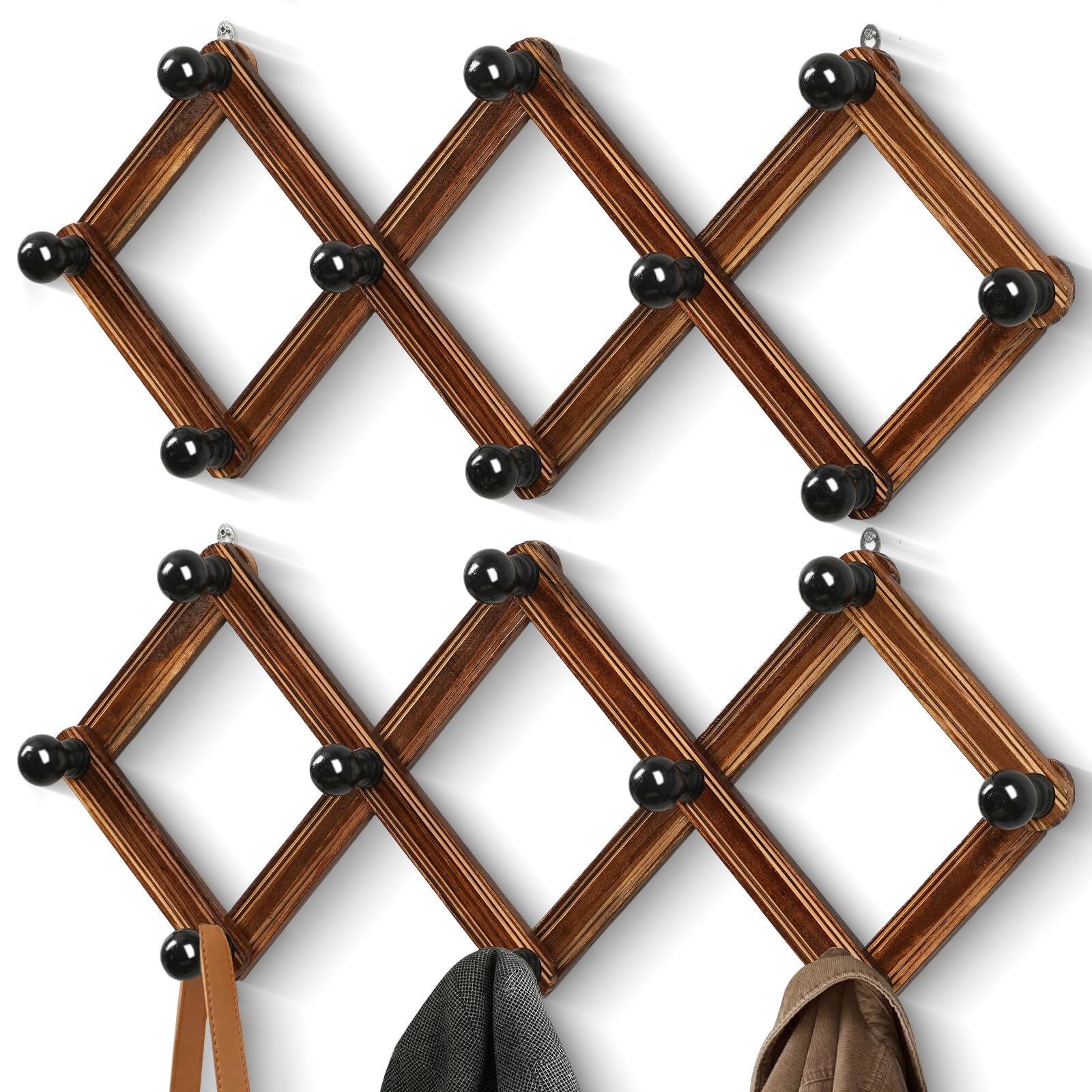 Amazon.com: TRSPCWR 2-Pack Accordion Hat Rack for Wall