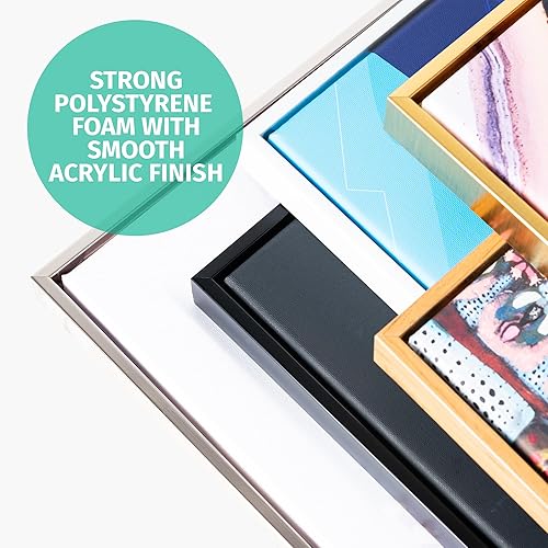 Miniatura 8 de Marco flotante de 16 x 16 pulgadas para pinturas en lienzo de profundidad de 34 (0.75 pulgadas), impresiones en lienzo, paneles de lienzo de madera,