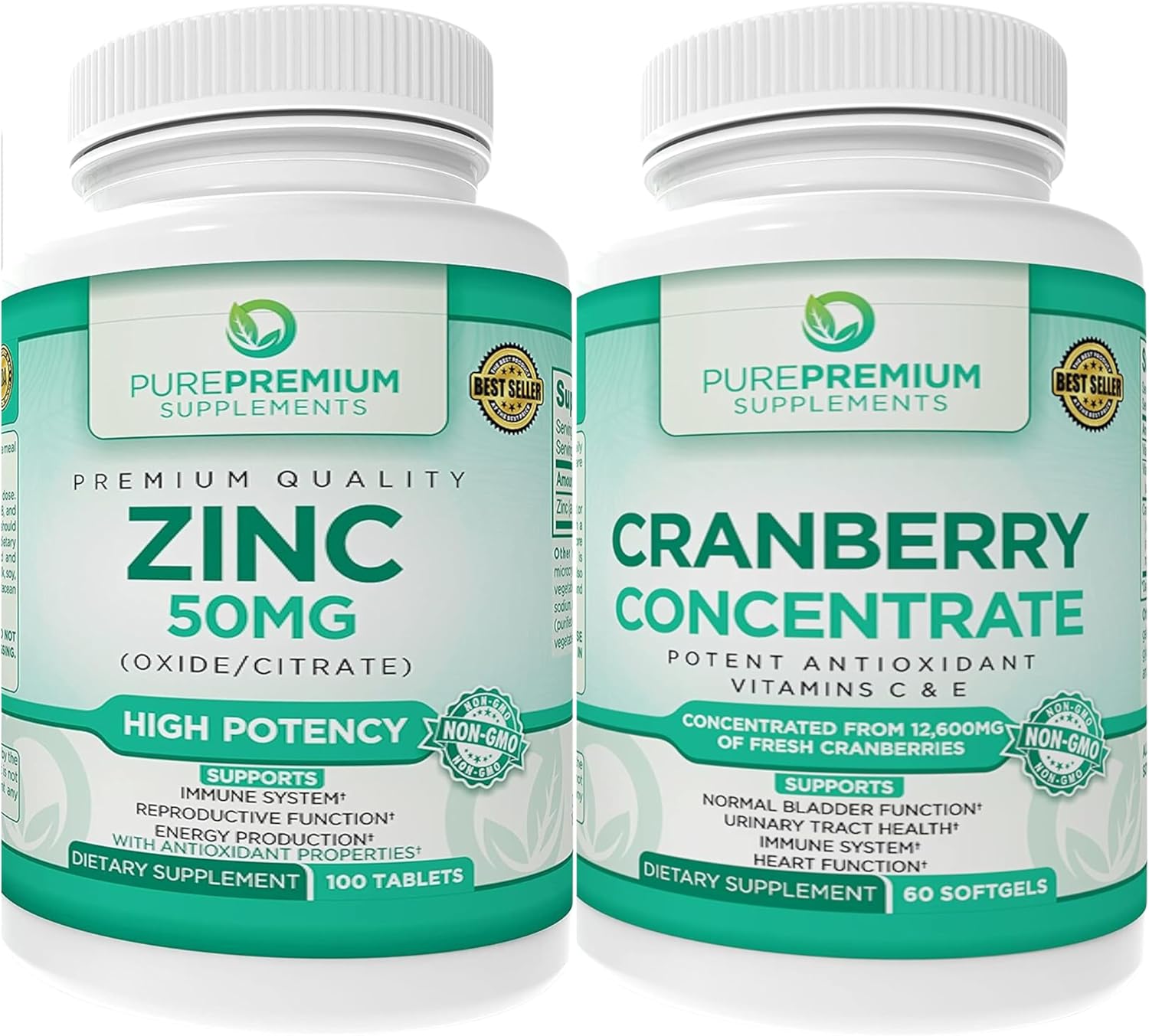 PurePremium Zinc 50mg Immune Support Zinc Supplements