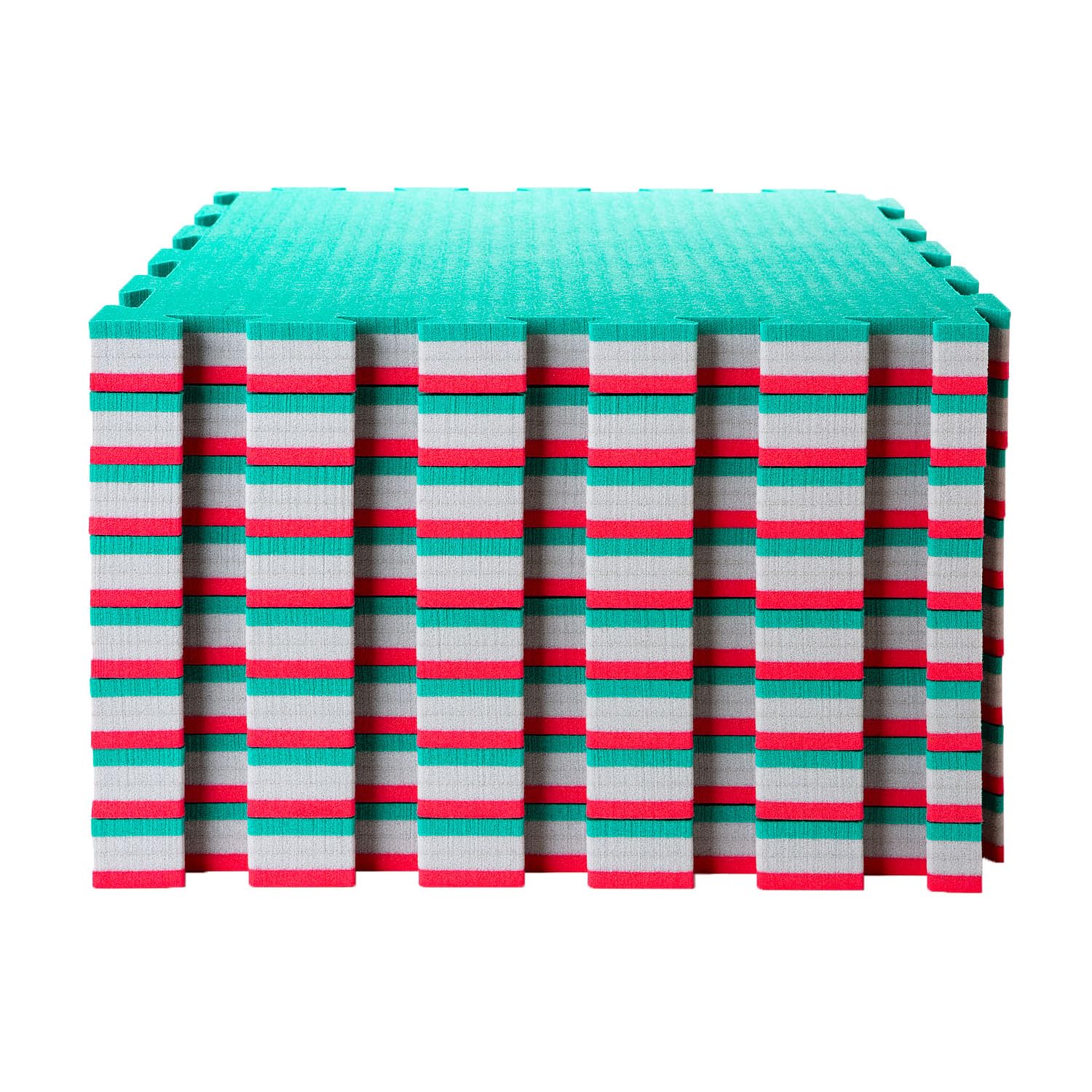 Judomatten-Set Tatami Small | Beidseitig verwendbar, individuell anpassbar | 5 kg | Grün-Rot | 4 cm | Abwaschbar | Spezialschaumstoff | 206x106 cm | Für Training