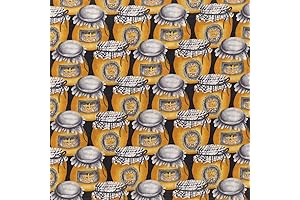 Show Me The Honey Honey Jars Yellow, True Fabrics 1930 Fabric by the Yard
