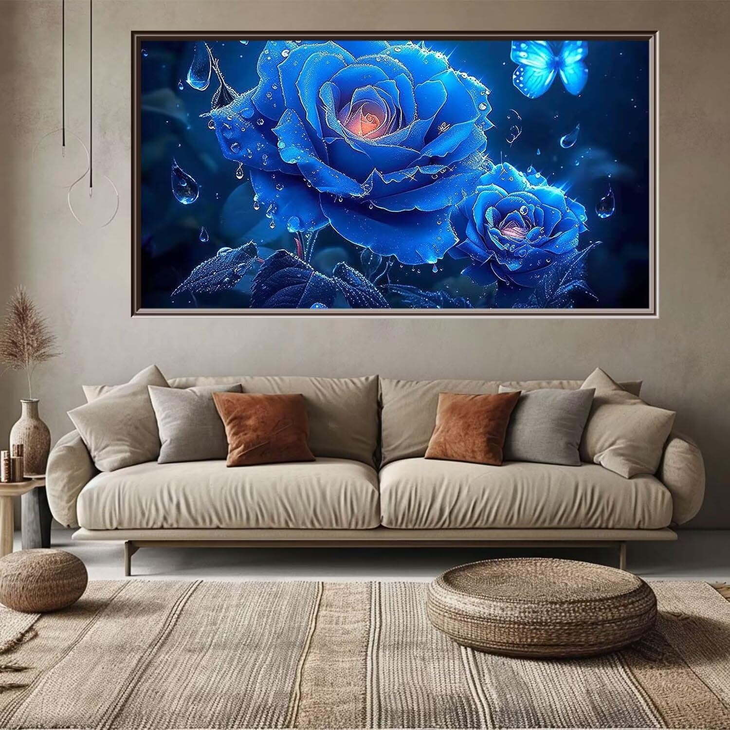 Amazon | フラワーズ ダイヤモンドアート 大きいサイズ 105x60cm