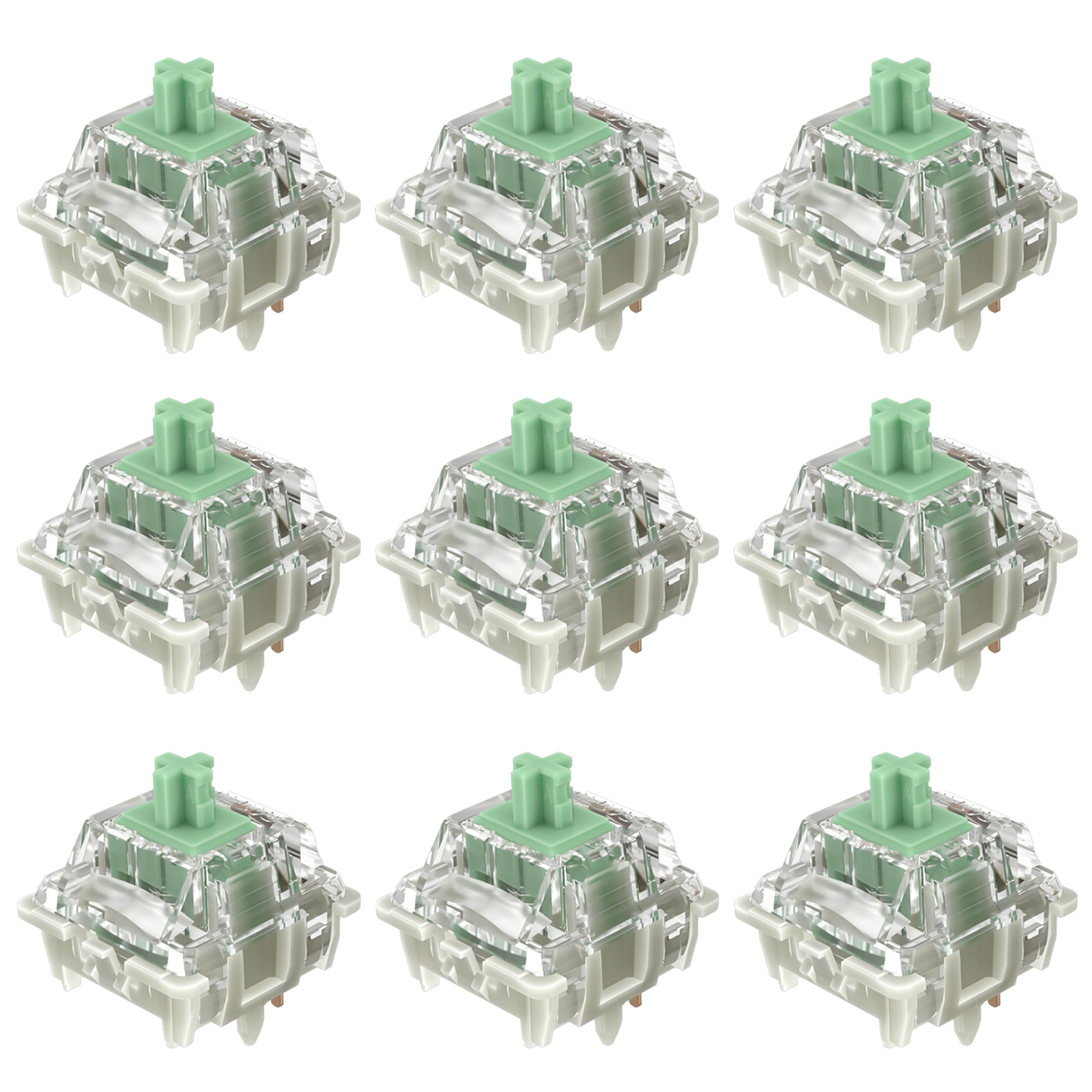 Gateron Baby Kangaroo 2.0 Keyboard Switches,Pre-lubed 59gf 5-Pin Heavy Tactile Switches with Light Guide Pole/Dual-Stage Spring/Enhanced Pin/Fast