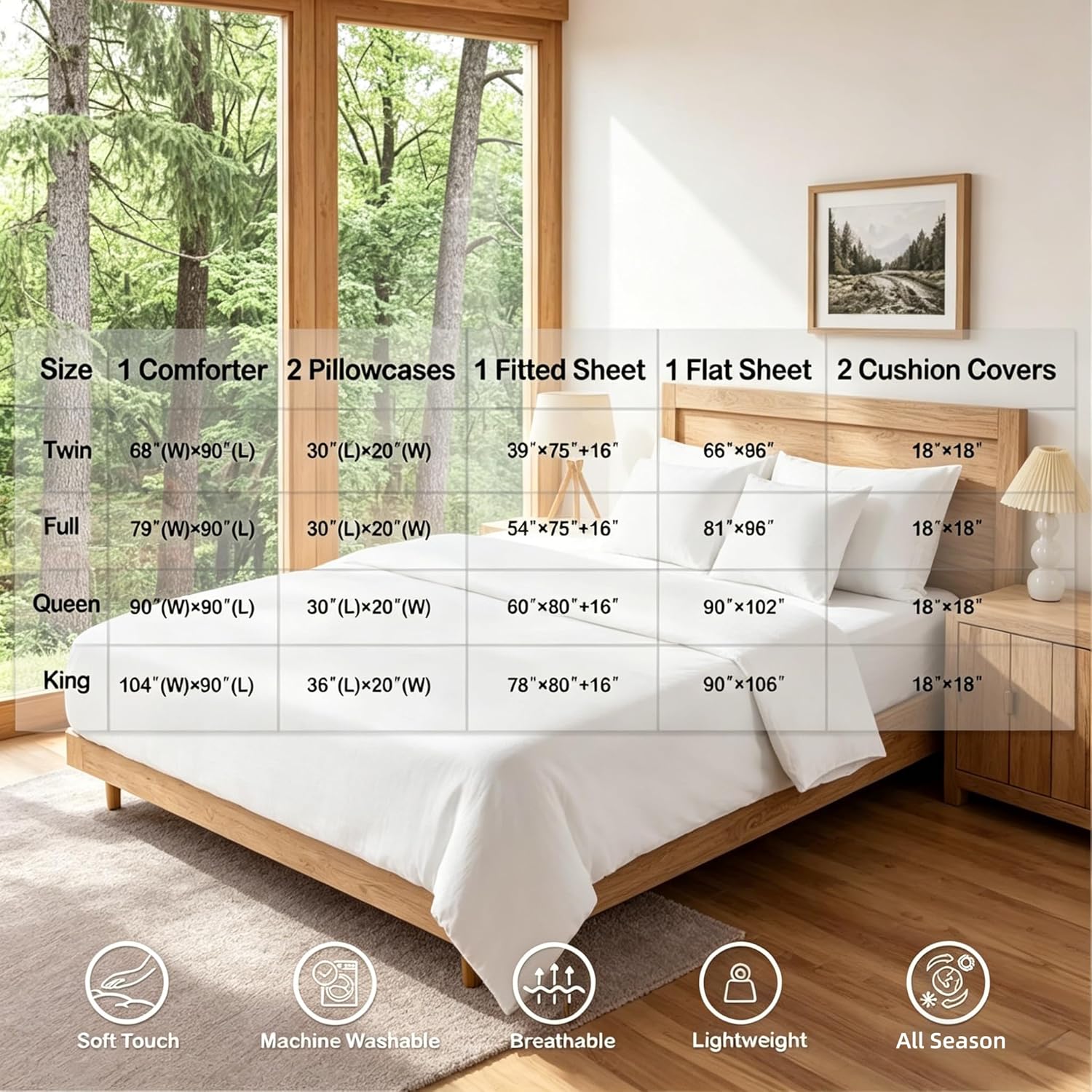 Erosebridal Bear Cabin Plaid 7 Piece Comforter Set King,Rustic Farmhouse Bed in a Bag,Retro Hunting Deer Bedding,Country Woodland Pine Tree Quilt Set,Maple Leaf Lodge Fitted Sheet,Red Black Brown