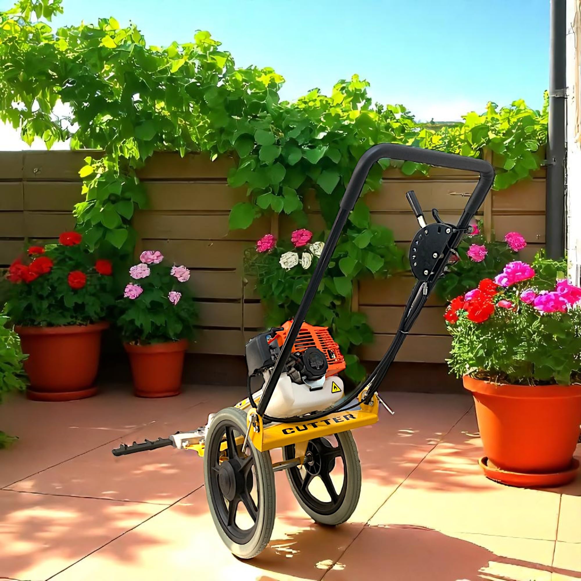 Motofalciatrice a Scoppio 42.5CC Potenza 1.45KW Motore 2 Tempi Larghezza di Lavoro 70cm