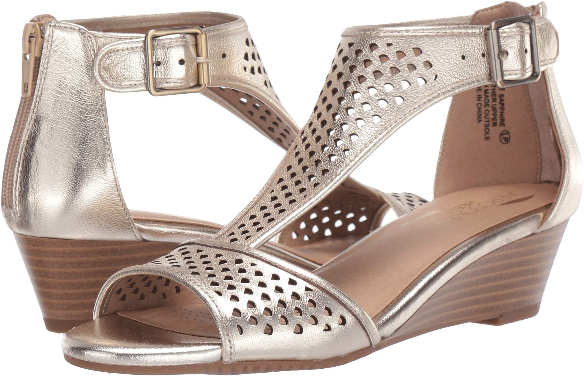 Aerosoles Damskie sandały, szafirowe koturny, 0