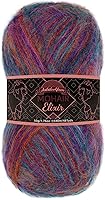 Vista 19 de JubileeYarn Mohair Elixir Yarn - 50g/ovillo Mezcla de lana para bebé - Azul Laguna - 4 ovillos