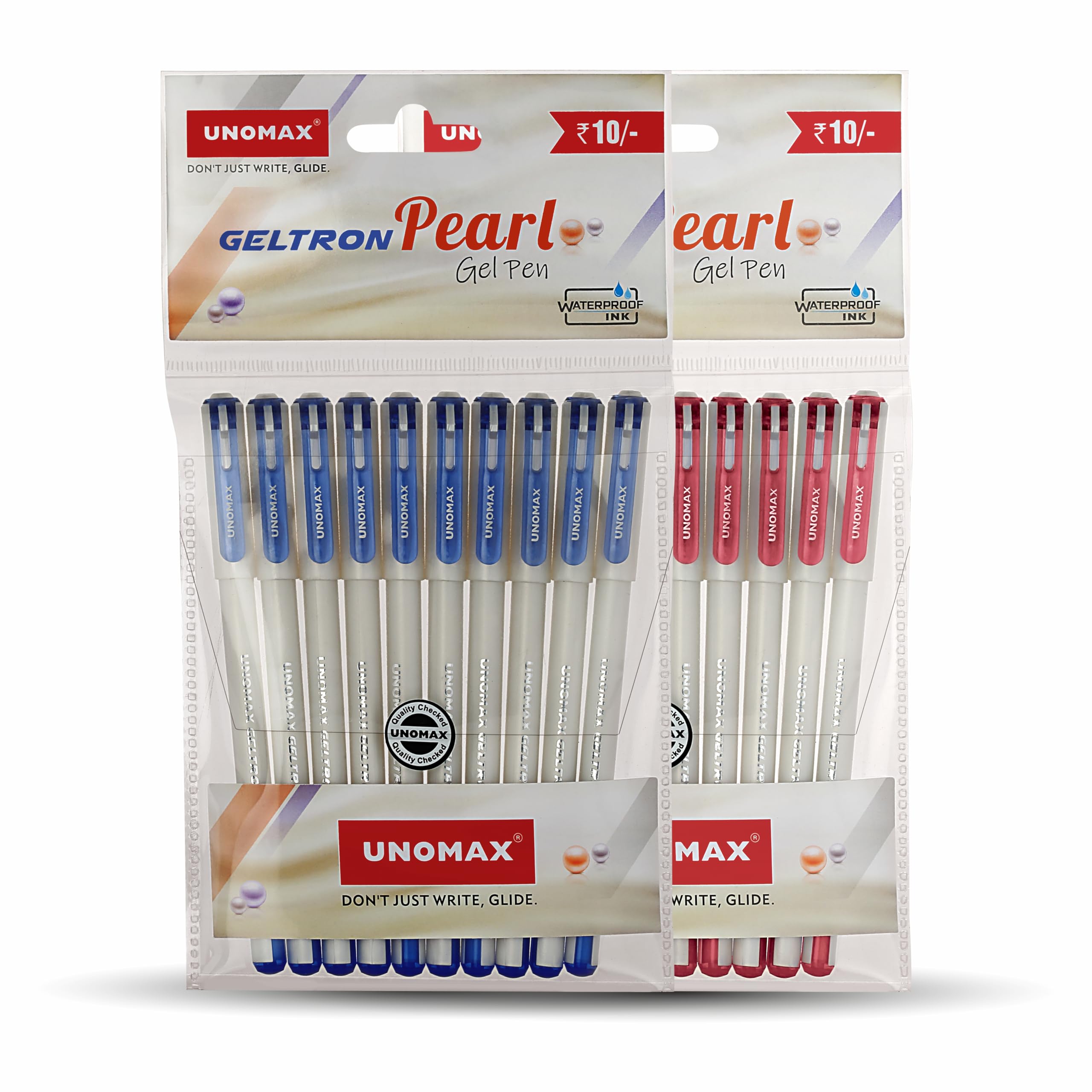 UNOMAX Geltron Pearl 20 (10 Blue & 10 Red) | Professional Ergonomic Design for Daily Use, Exam-Friendly | Fast-Flowing Ink, Writing Precision, Budget-Friendly, (B0BXWYHG8K) Amazon Price History, Amazon Price Tracker
