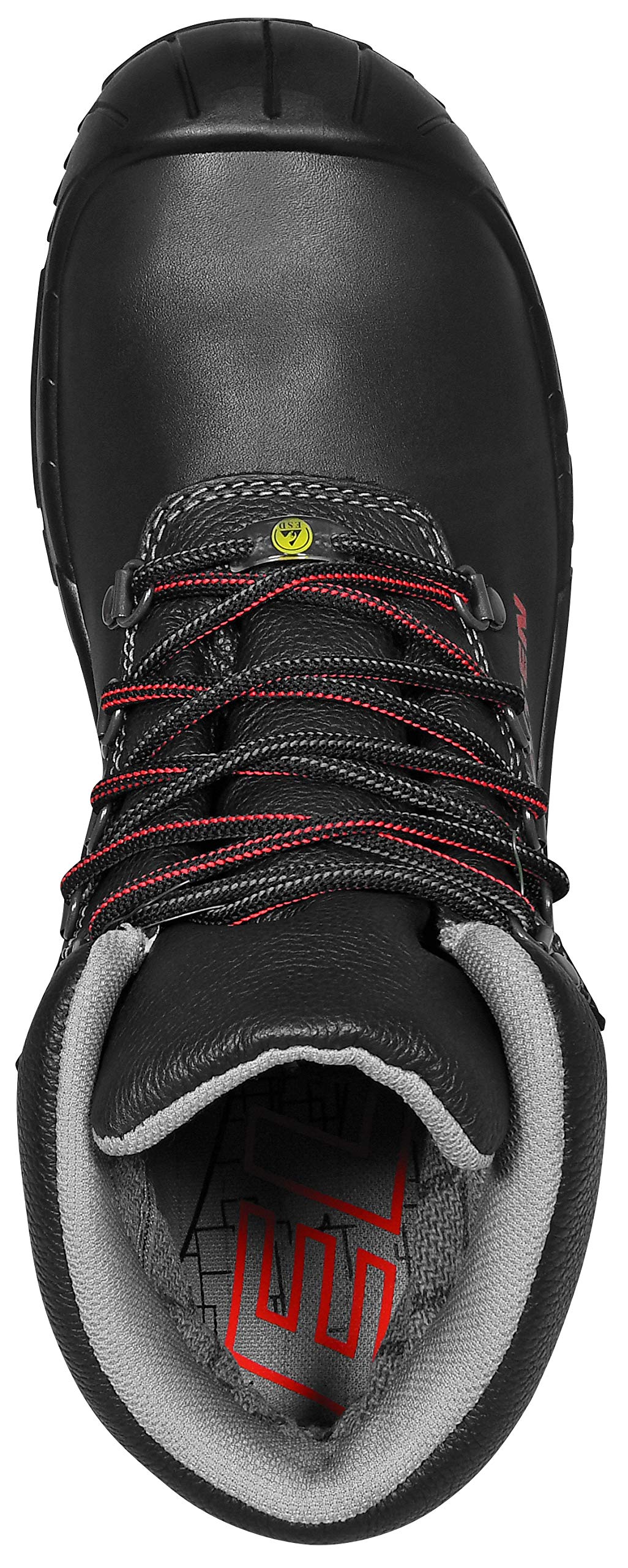 ELTEN Sicherheitsschuhe RENZO GTX XW Mid ESD S3 CI, Damen und Herren, Leder, Stahlkappe, leicht, robust, Schwarz, Größe: 38