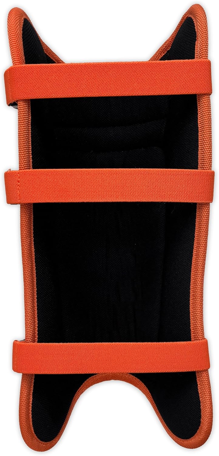 AEGIS Baseball Batter Leg Guard, Shin & Foot Protector for Adults, Orange | Navy