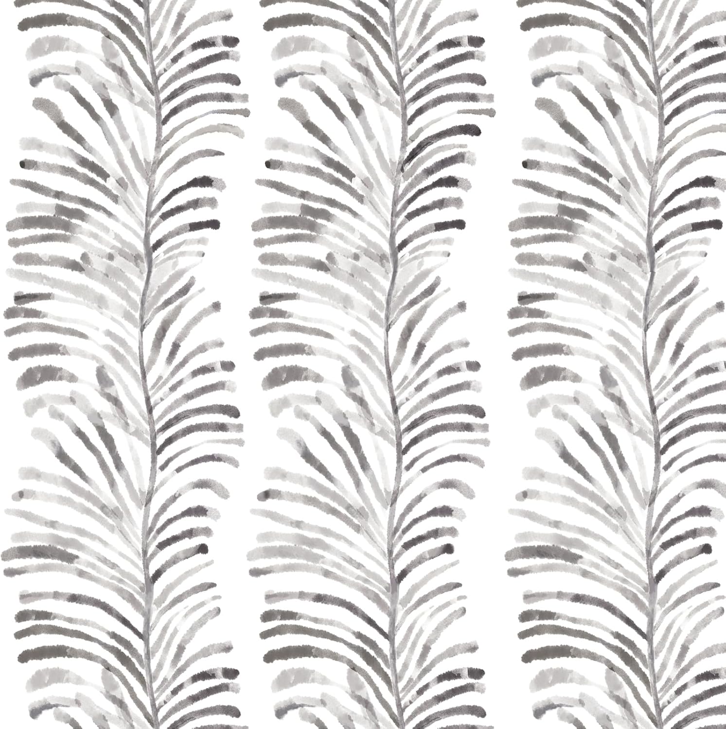 Peel and Stick Wallpaper Boho Wallpaper Stripe Contact Paper Peel and Stick Gray/White Herringbone Wallpaper Leaf Wallpaper for Bathroom Self-Adhesive Removable Wallpaper Watercolor Room 17.3“×393”