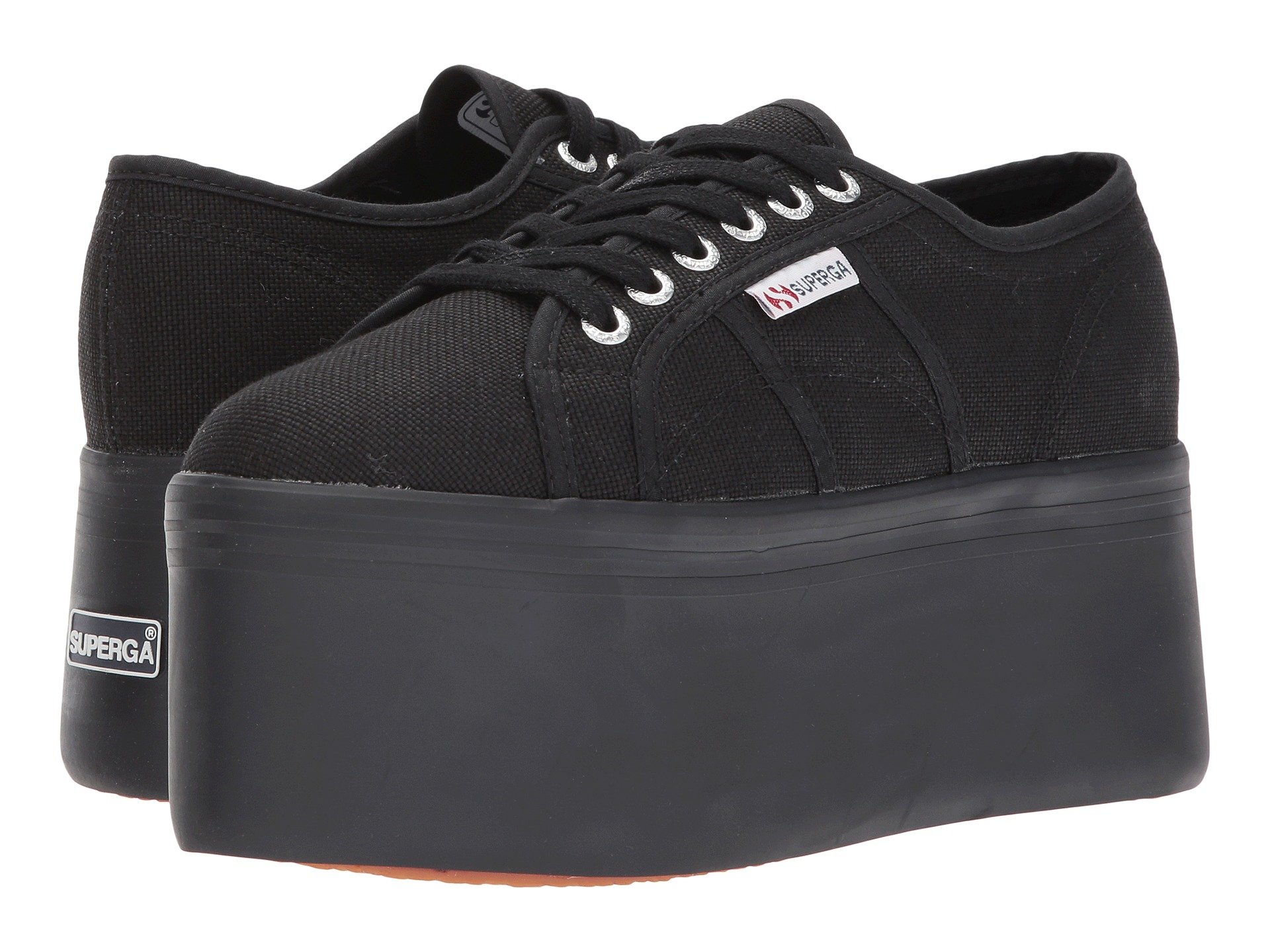 superga nere platform