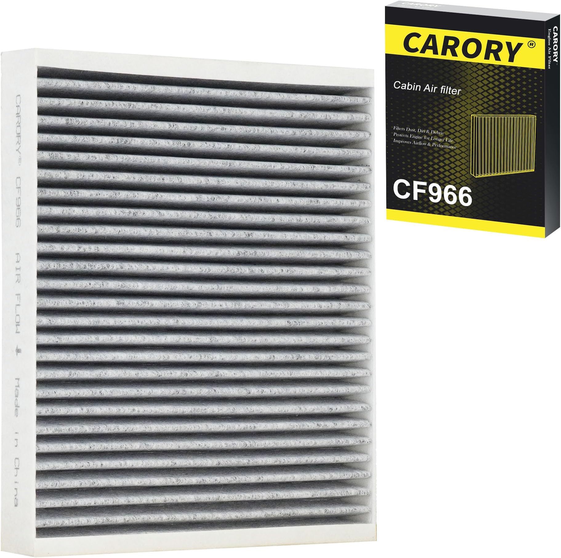 Cabin Air Filter w/Activated Carbon for Chevy, GMC, Cadillac, Buick Select Models - Silverado, Sierra, Equinox, Acadia, Blazer, Colorado, Malibu, Tahoe, Terrain, Traverse, Trailblazer and More