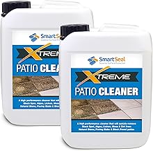 SmartSeal Patio Cleaner Xtreme - 2 x 5L - Powerful Black Spot Remover Patio Cleaner & Rapid Mould Lichen and Algae Remover for Cleaning Stone Paving, Concrete, Sandstone, Porcelain, Slate & Granite