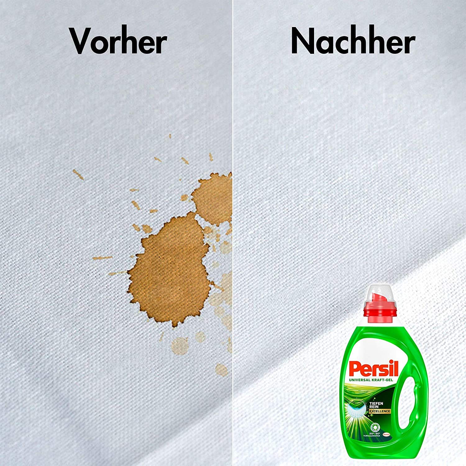 Persil Universal Kraft-Gel 2er-Pack Excellence Flüssigwaschmittel mit Tiefenrein-Technologie 100 (2x50) Waschladungen