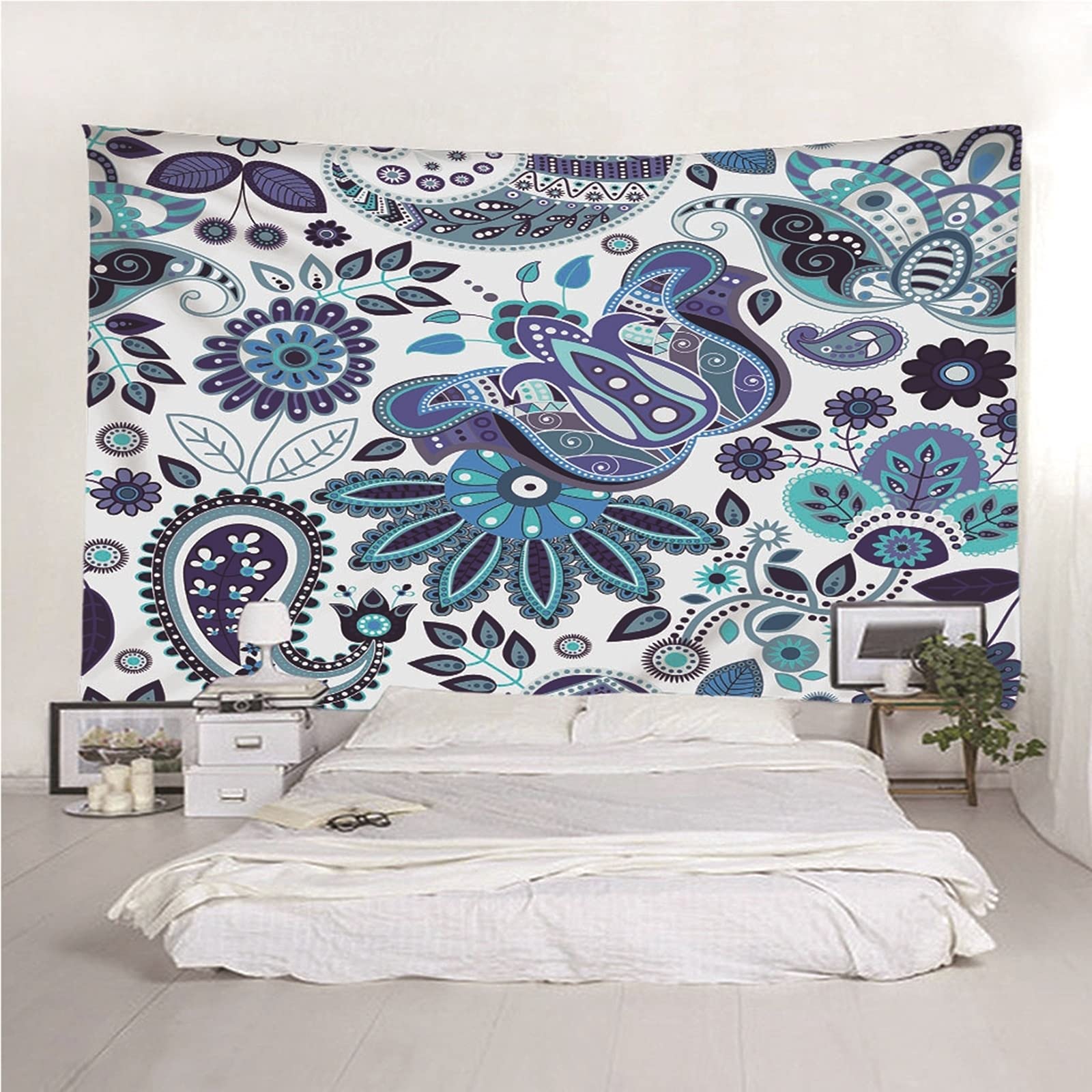 Aeici Tapiz Tela Pared, Tapiz Sofa Flor Tapices De Pared Pareo/Toalla De Playa Grande, Sofá(300X260Cm)