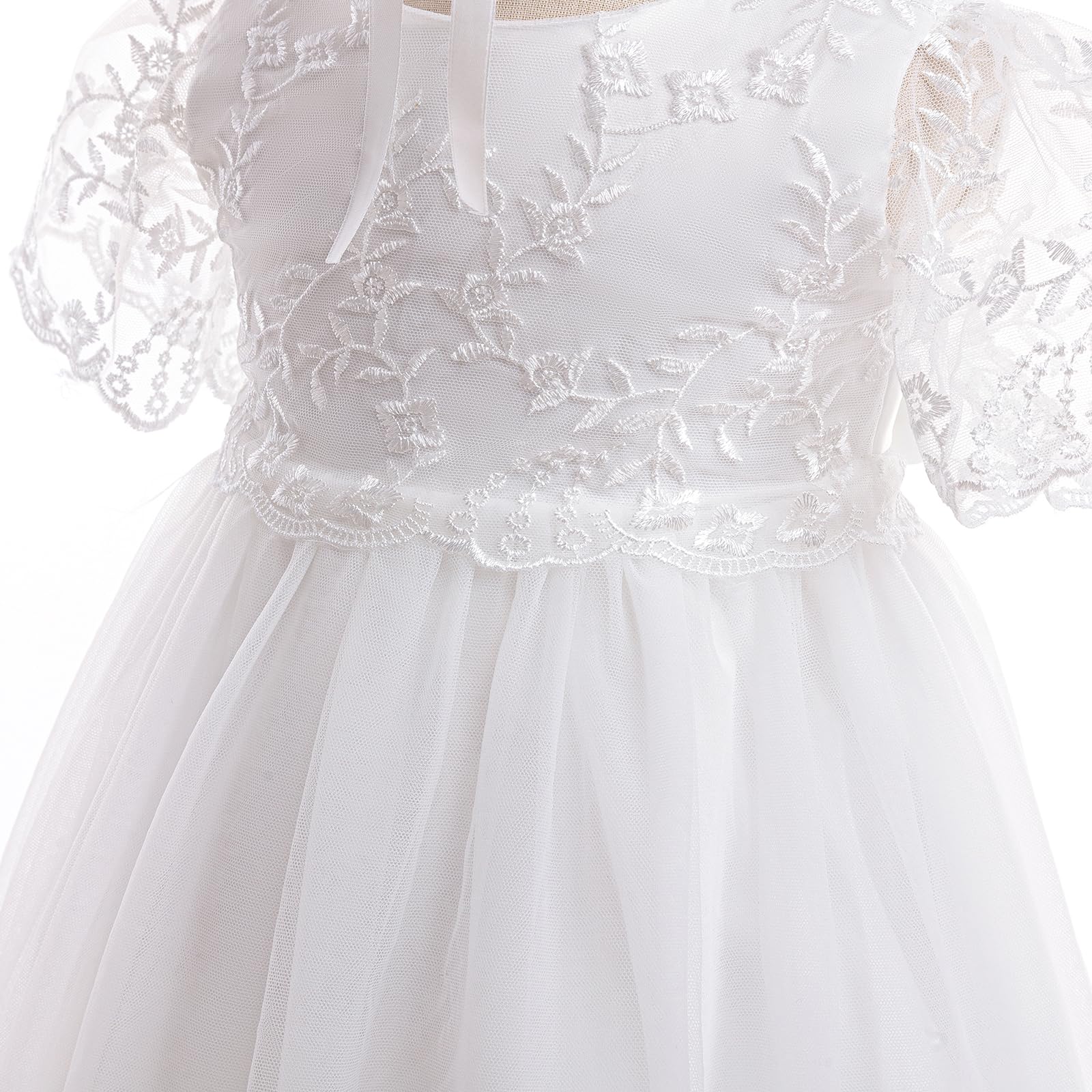 Vestido de bautizo blanco para niñas pequeñas, vestido de bautizo para fiesta formal, vestidos de boda para bebés