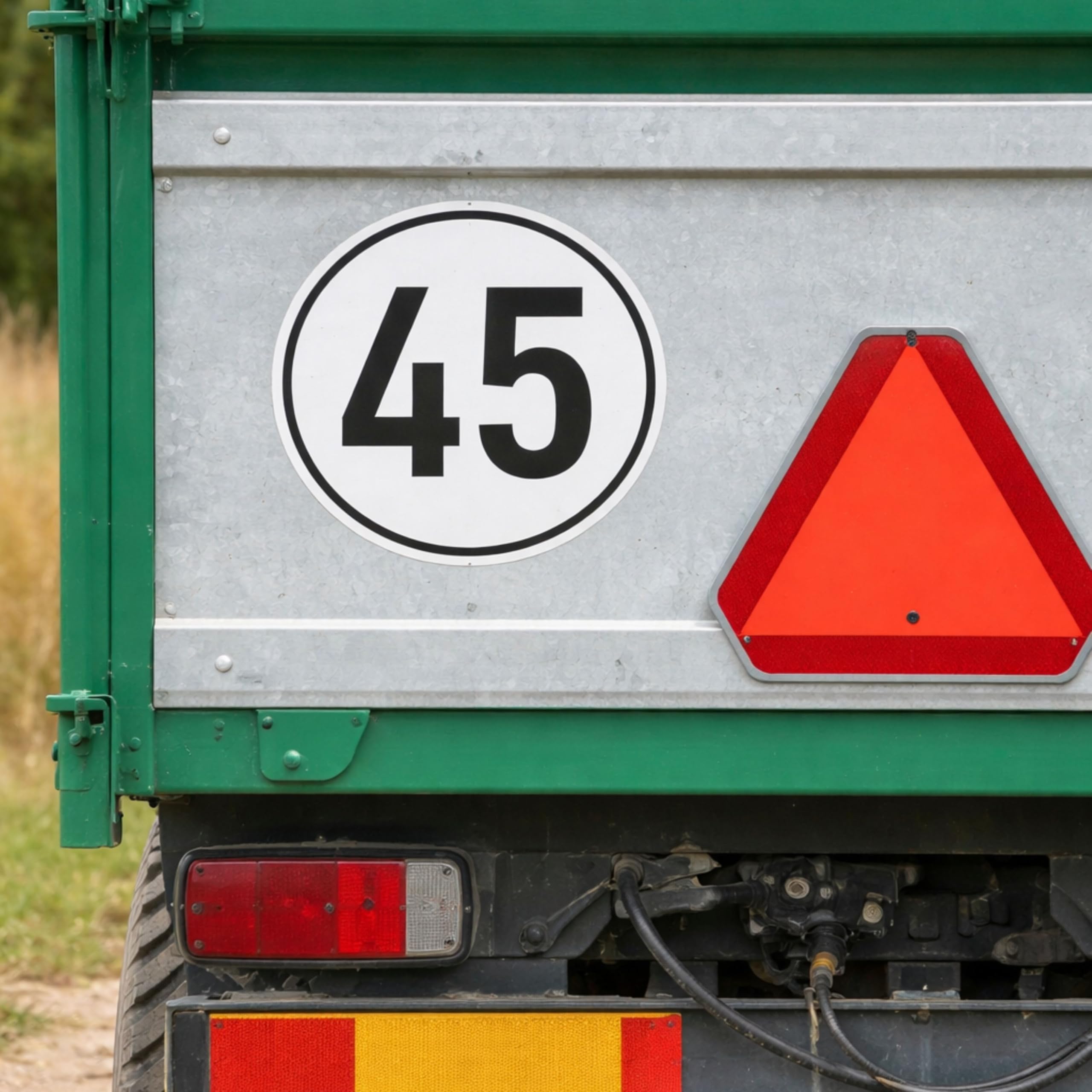 Set Di 4 Adesivi Velocità 25 Km/h – Diametro 20 Cm, Pellicola Autoadesiva Per Rimorchi, Camion, Autobus E Caravan