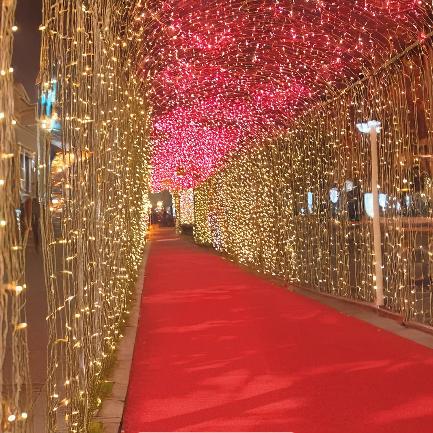 Home Tresor - Passatoia Natalizia Red Carpet VIP Tappeto Rosso Cerimonia Natale Fiere Congressi Moquette in Feltro Runner da Pavimento Corsia Corridoio - Mt. 1 x 10