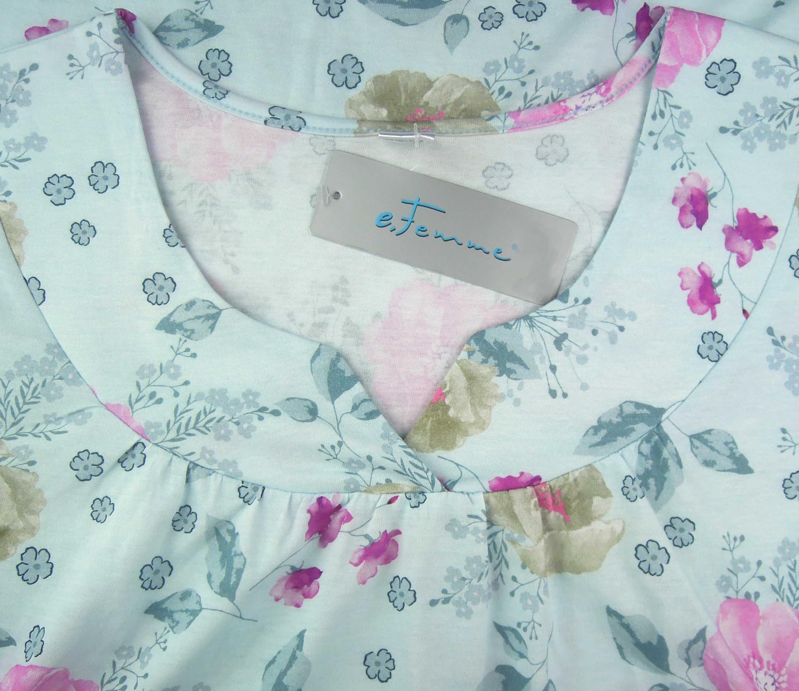 e.Femme® Camicia da notte donna Ana 1160 in cotone