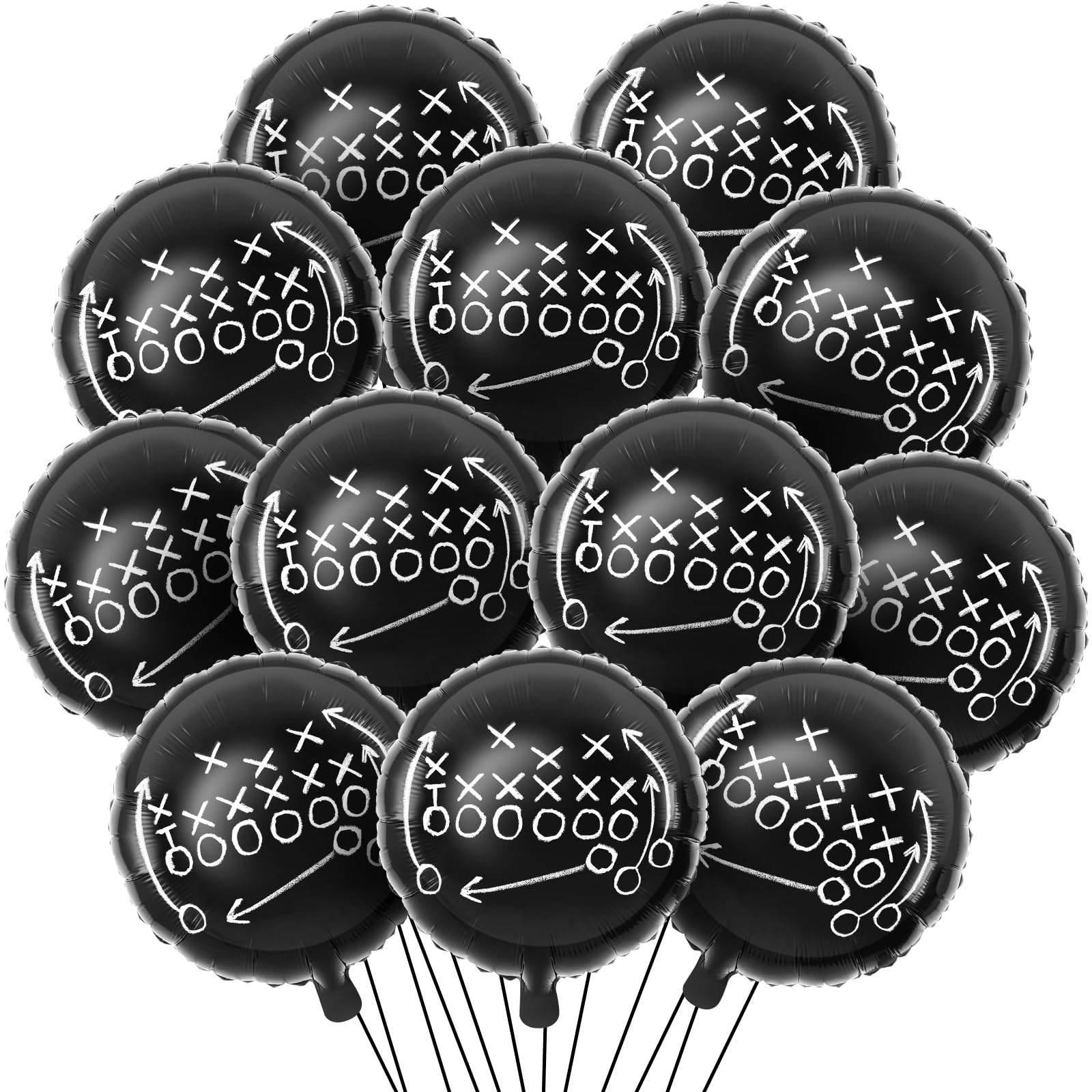 Hungdao 12 Pcs Football Balloons for Party Decorations, 17'' Small Football Foil Balloons Football Balloon Garland for Football Themed Tailgate Game