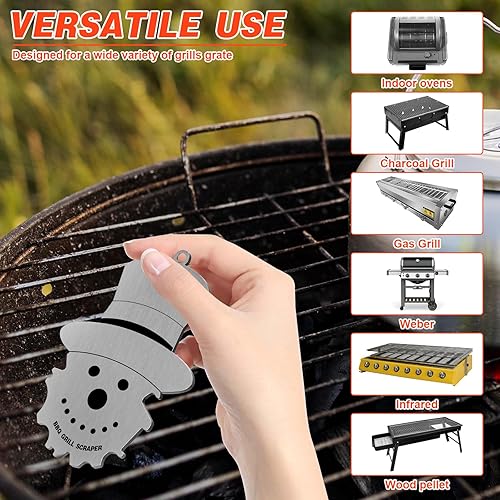 Miniatura 2 de Rascador de parrilla para barbacoa, relleno de calcetines para hombres, herramienta de limpieza de parrilla, parrilla segura sin cerdas, se adapta a