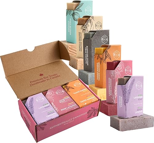 Miniatura 22 de Crate 61 Organics, Hecho a mano en Canadá, jabón en barra natural de proceso frío a base de plantas, con aceites esenciales de primera calidad, piel