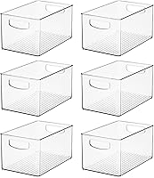 Vista 9 de iDesign - Contenedor de plástico transparente apilable - Organizadores y almacenamiento para cocina, refrigerador y despensa, paquete de 6