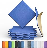 Vista 28 de Paquete de 12 paneles acústicos autoadhesivos de espuma acústica a prueba de sonido, alta densidad, hexagonales, 12 x 10.23 x 0.4 pulgadas