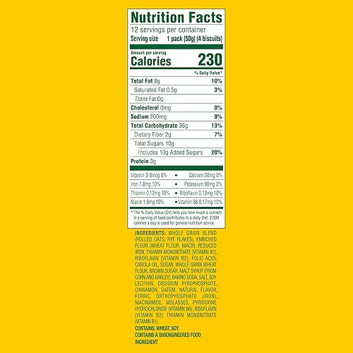 Miniatura 2 de belVita Galletas de desayuno de azúcar morena de canela, 6 cajas de 12 paquetes (4 galletas por paquete)