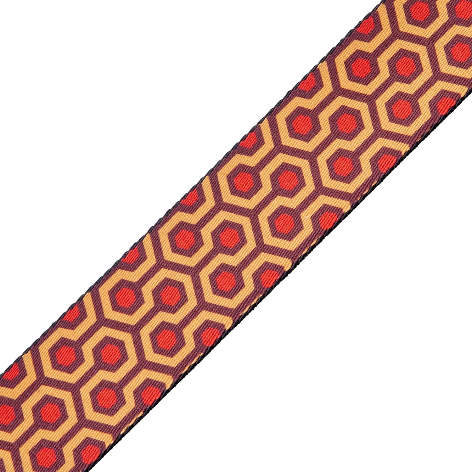 Levy's Leathers 2" Polyester Guitar Strap Hex Design; Burgundy, Red, and Mustard (MP2-007)