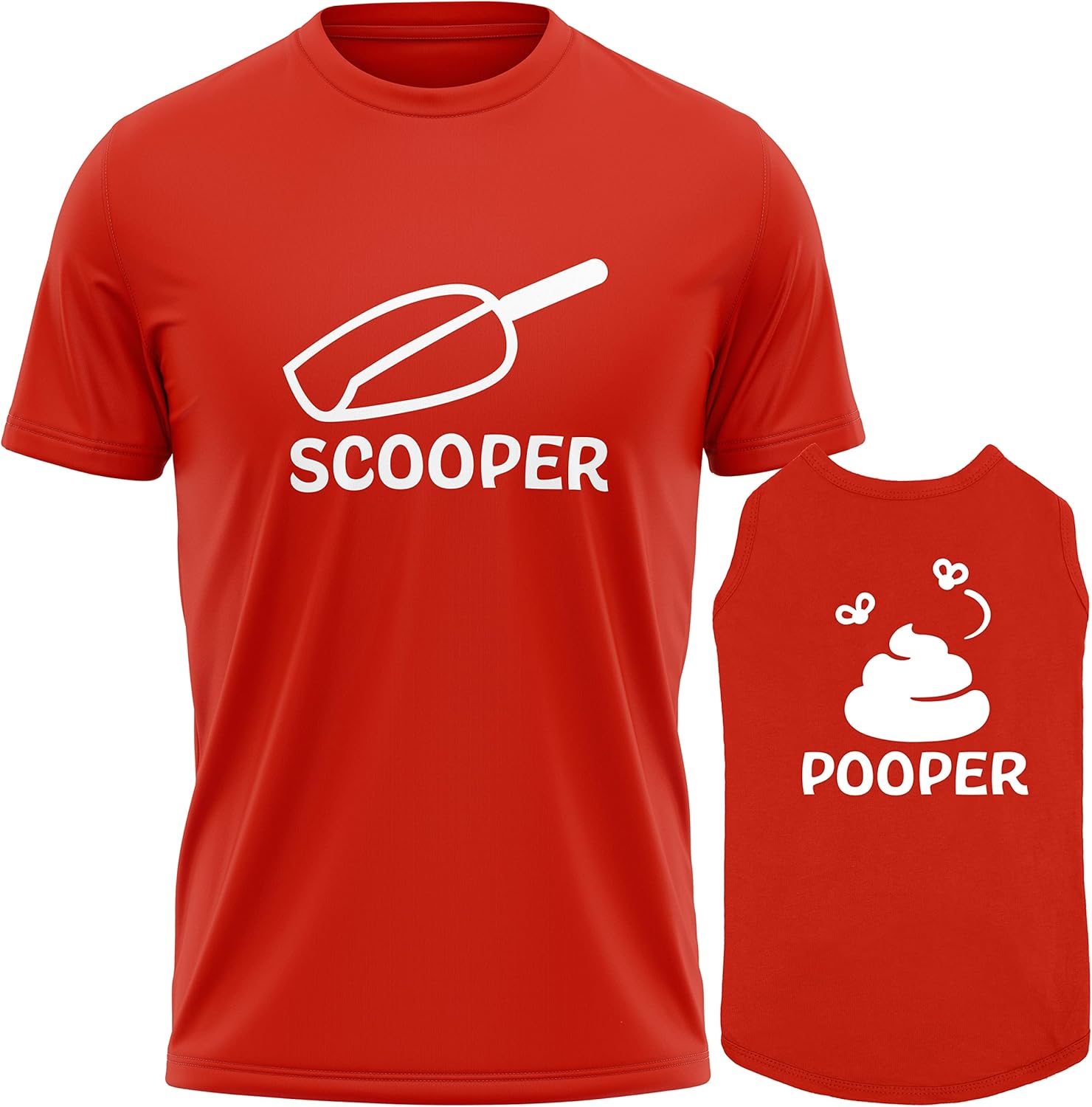 Dog and Owner Matching Clothes - Adorable Scooper Pooper Pet & Owner Matching Outfits with Owners - Soft Pet Clothes - Premium Dog Shirt Bundle is a Great Gift for Christmas