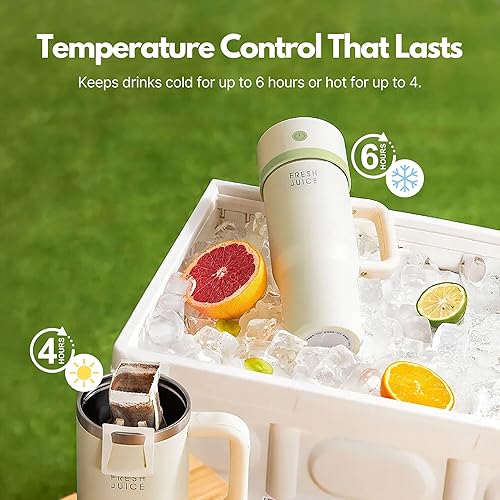 Miniatura 2 de Fresh Juice TumblerBlend - Licuadora portátil con vaso aislado de 30 onzas, recargable USB-C, potente motor de 16 cuchillas, compatible con Stanley
