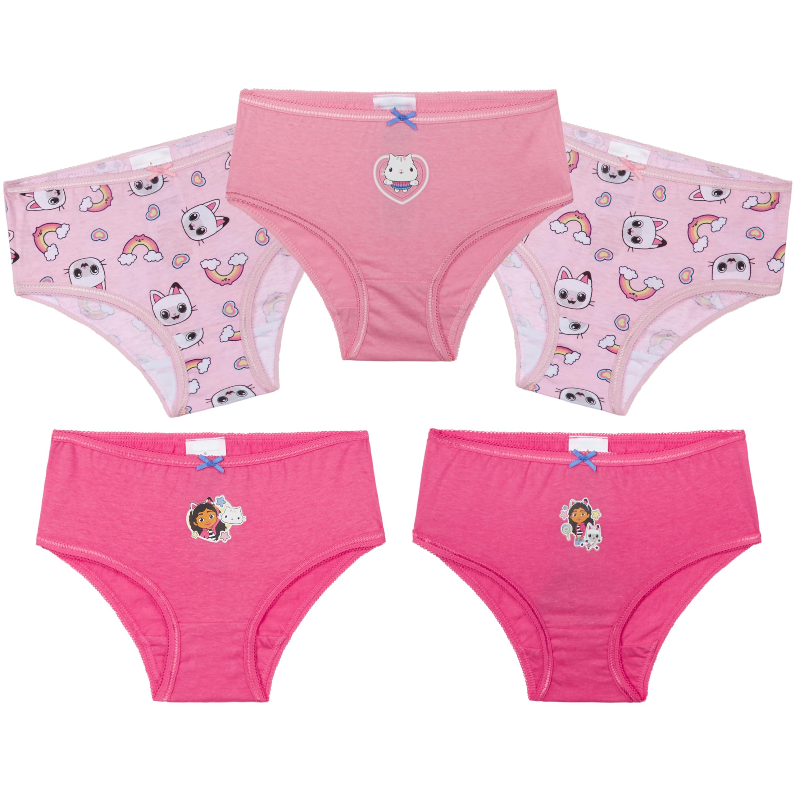 Get Trend Gabby’s Dollhouse Knickers Girls Breathable Cotton Panties Toddlers Underwear Pack of 5 Soft Underpants Girls Gifts (4-5 Years, Pink Gabby 5 Pack)