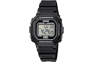 Timex Men's F108WH Digital Wristwatch with Daily Alarm, Stopwatch and LED Light