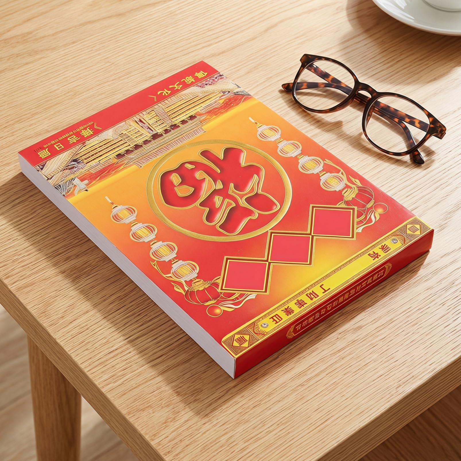 Chinesischer Mondkalender 2027 – Abreißbarer Wandkalender – Monatsplaner mit dem Tierkreiszeichen Ziege für Schule, Büro und akademische Termine (35 x 26 cm)