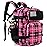 QT&QY 25L Military Tactical Backpacks For Women Survival Army Laser cut Molle Daypack small EDC Bug Out Bag Gym Rucksack With Dual Cup Holders medical Rucksack Rose Plaid