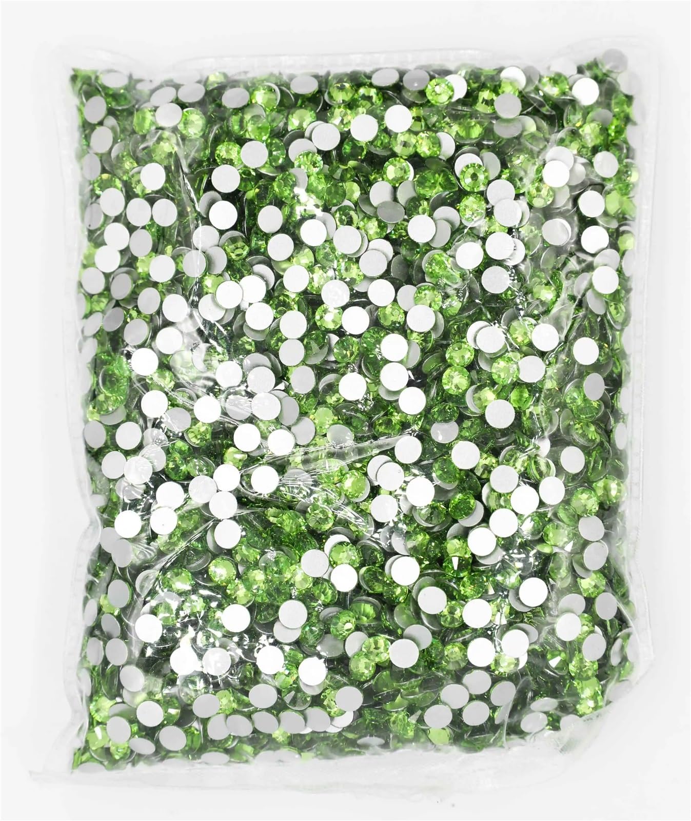 Strass Termoadesivi SS3-SS20 Flatback Crystal AB Strass non termoadesivi for decorazioni Nail Art(Peridot,Ss12 14400pcs)